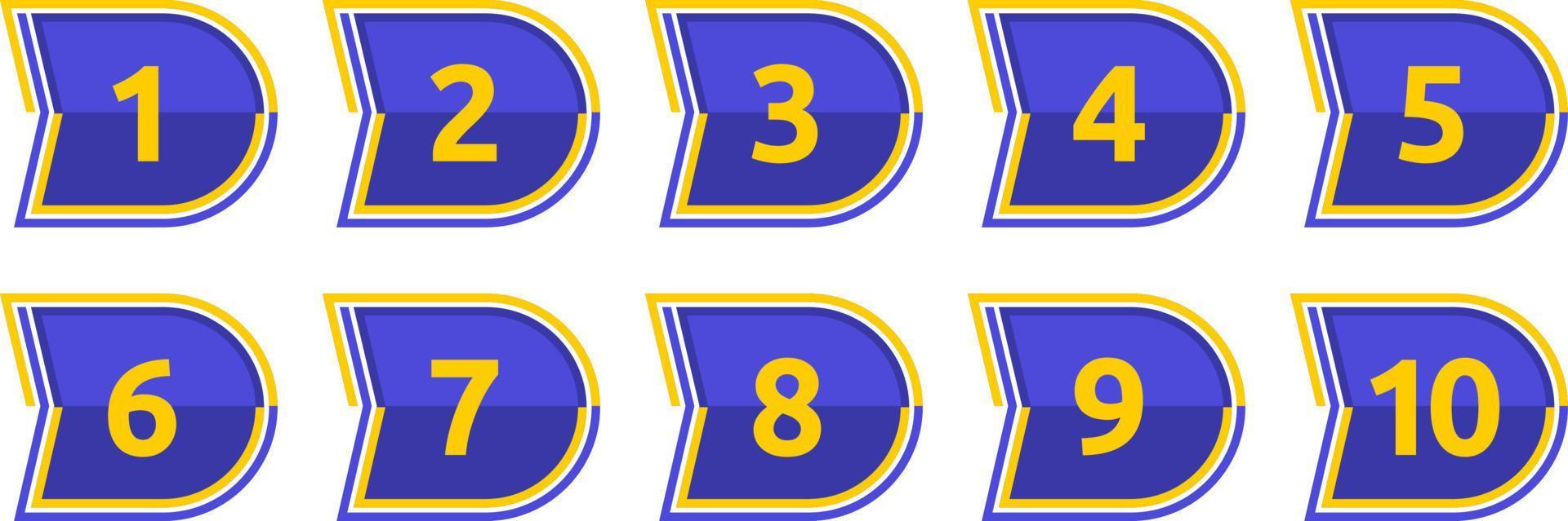 Number icon template numbering vector
