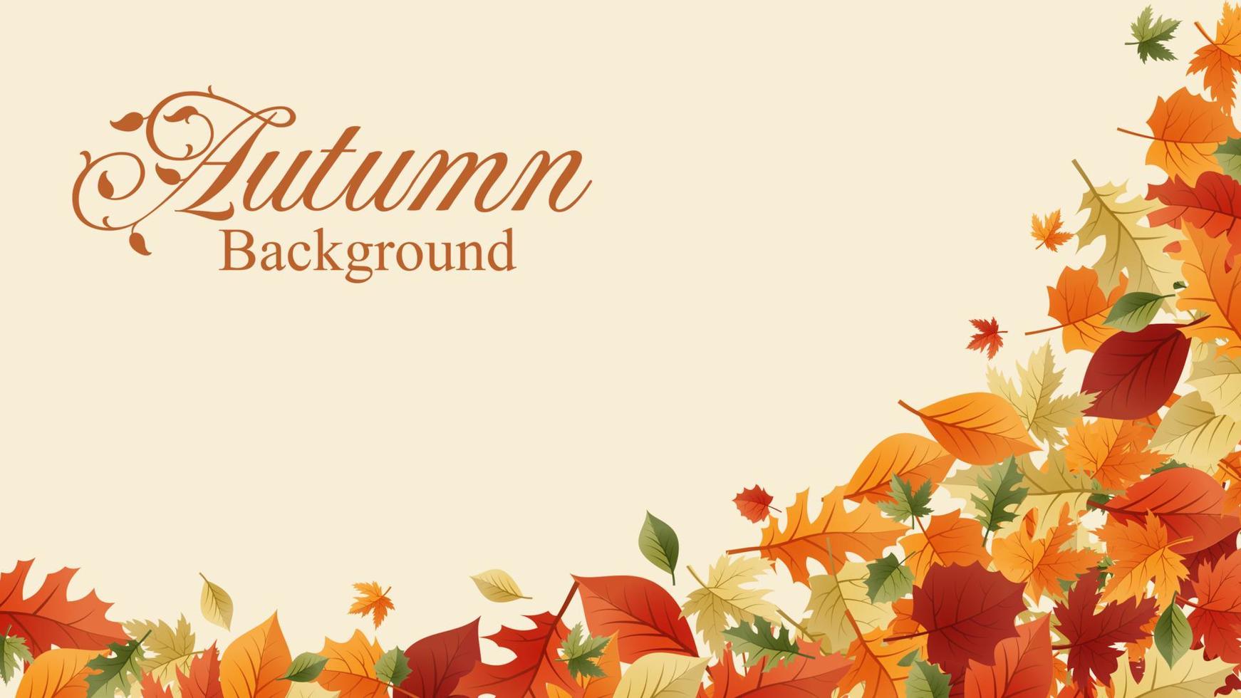 Autumn backgrounds with lots of leaves, thanksgiving copyspace background vector, autumn concept 2022 vector