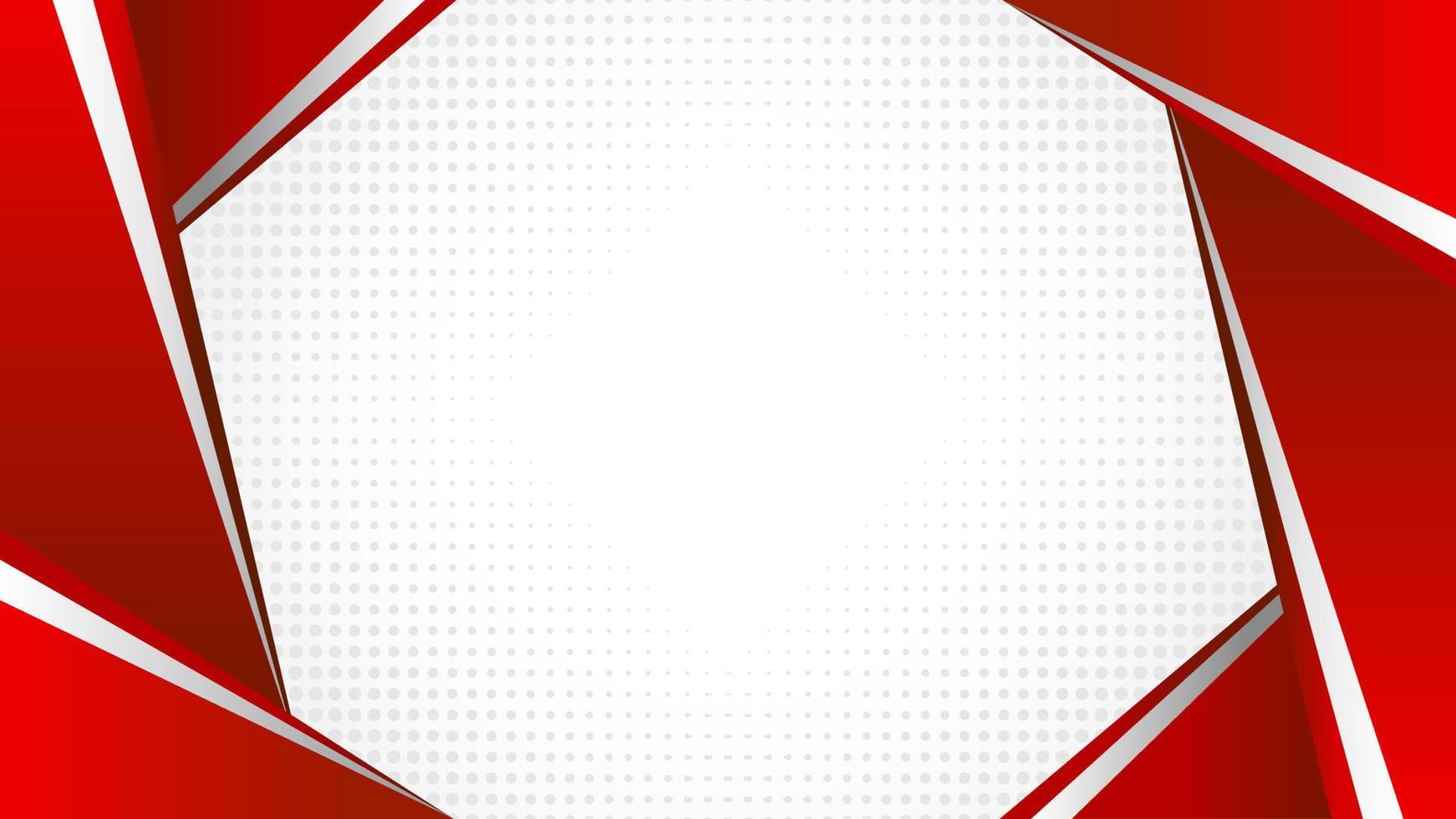 Red and white business background blank modern background with dotted pattern design vector