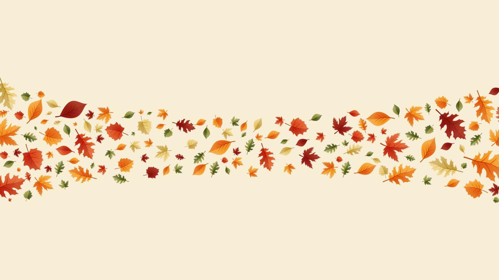 Autumn background with lots of leaves, thanksgiving template background vector autumn concept 2022