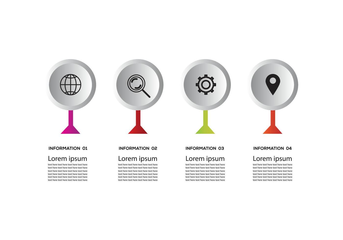 vector de plantilla de diseño infográfico empresarial, se puede utilizar para pasos, opciones, proceso empresarial, flujo de trabajo, diagrama, concepto de diagrama de flujo, línea de tiempo, iconos de marketing, gráficos de información, elementos infográficos