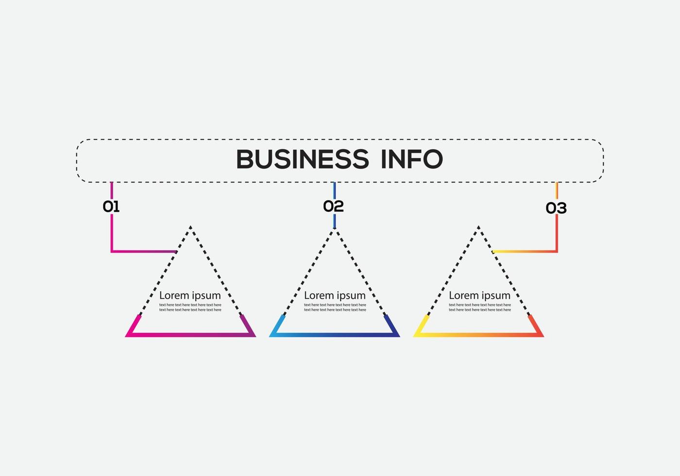 vector de plantilla de diseño infográfico empresarial, se puede utilizar para pasos, opciones, proceso empresarial, flujo de trabajo, diagrama, concepto de diagrama de flujo, línea de tiempo, iconos de marketing, gráficos de información, elementos infográficos