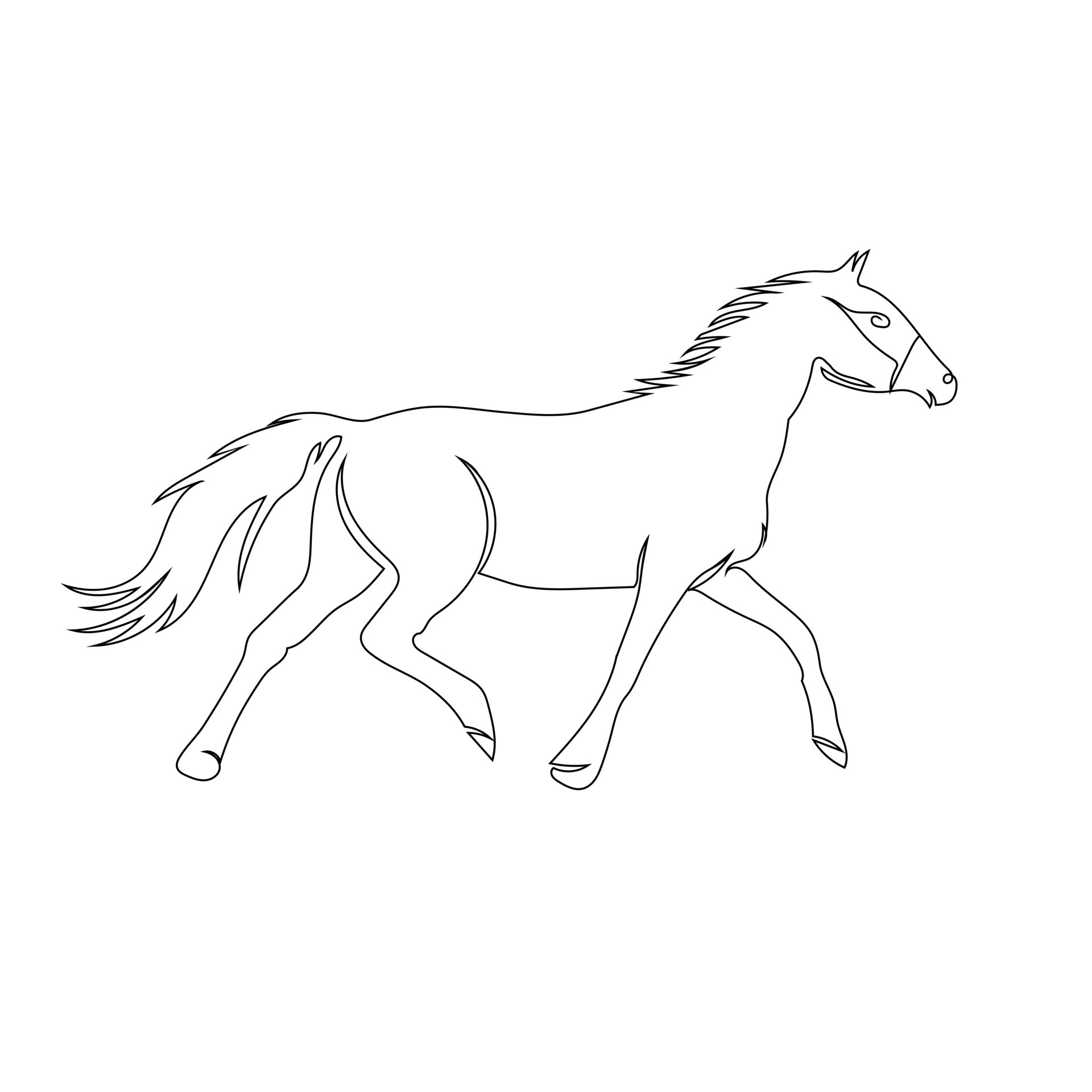 How to Draw a Horse Running