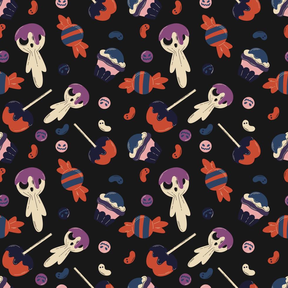 Halloween pattern in seamless style. vector