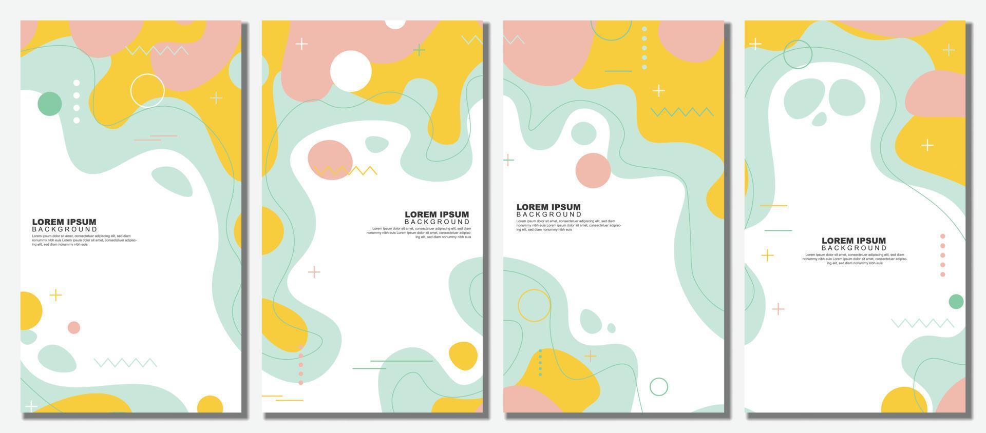 Abstract colorful template set background. vector