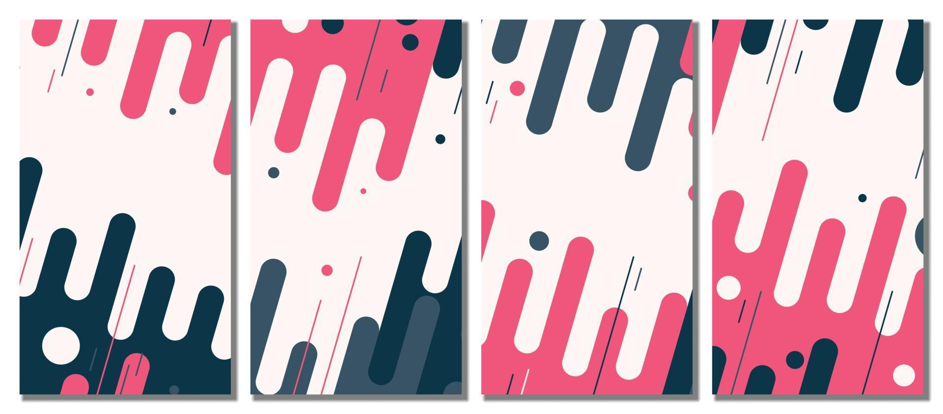 Abstract colorful template set background. vector