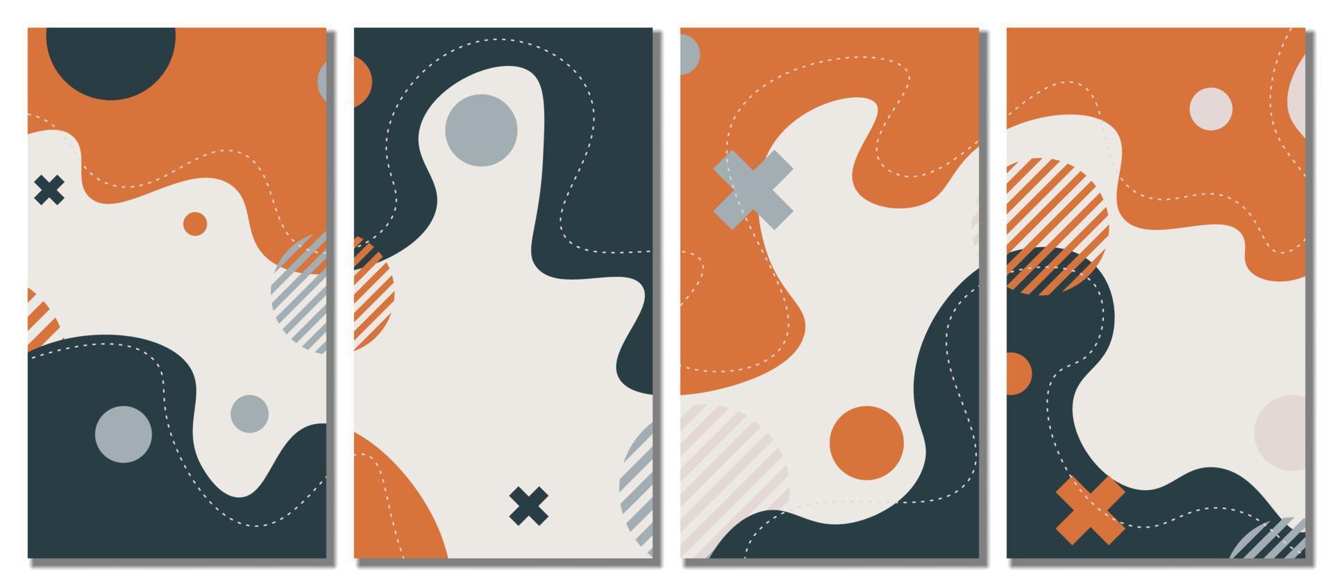Abstract colorful template set background. vector