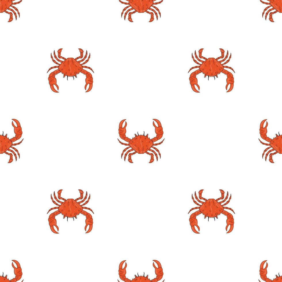 Seamless Pattern With Crabs. The Concept Of A Seafood Store, A Restaurant Menu, A Print For Clothes And More. vector