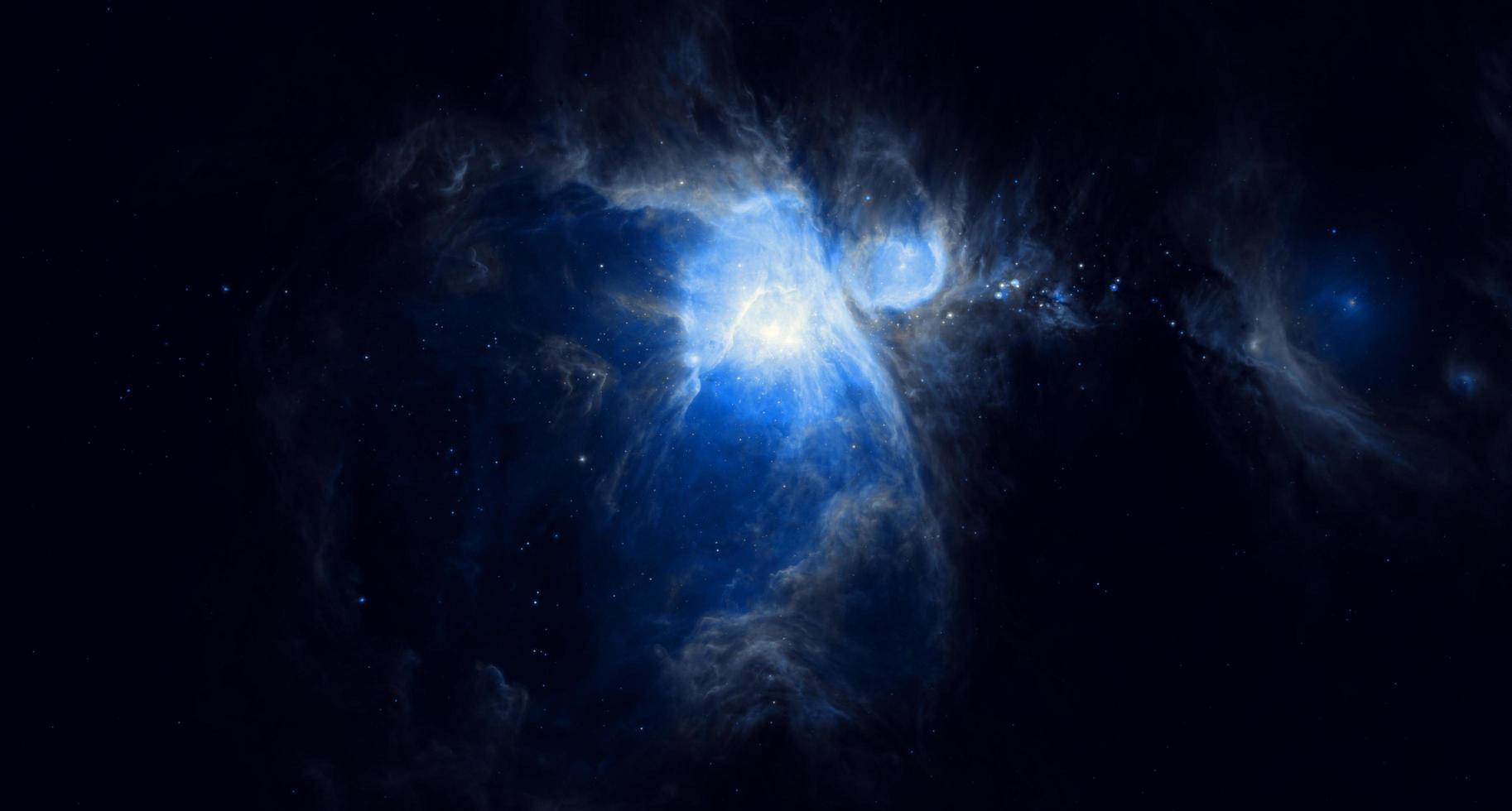 Space and glowing nebula background. Elements of this image furnished by NASA. photo