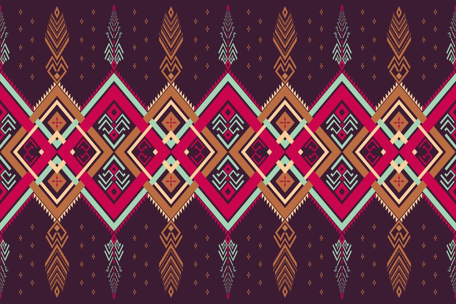Geometric ethnic style seamless pattern. Design for fabric, wallpaper, background, carpet, clothing. Tribal ethnic vector texture. Vector illustration.