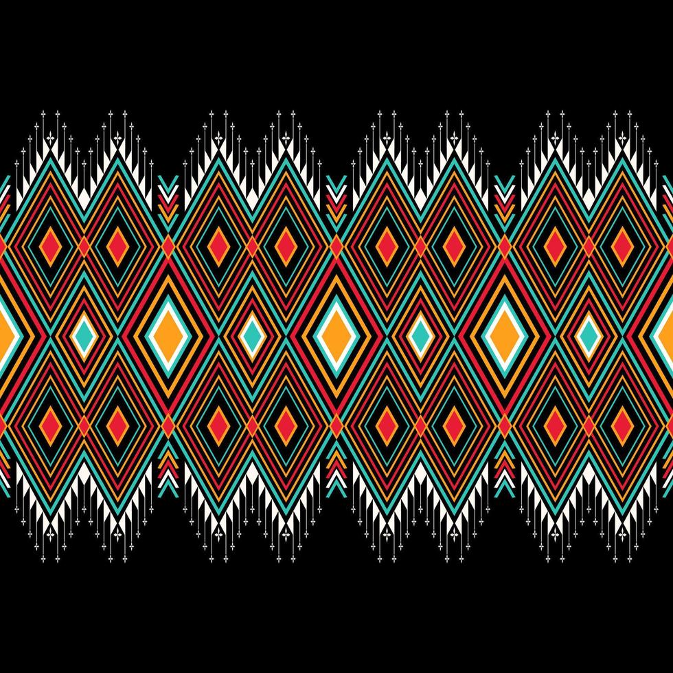 patrón sin fisuras de estilo étnico geométrico. diseño para tela, papel tapiz, fondo, alfombra, ropa. textura vectorial étnica tribal. ilustración vectorial vector