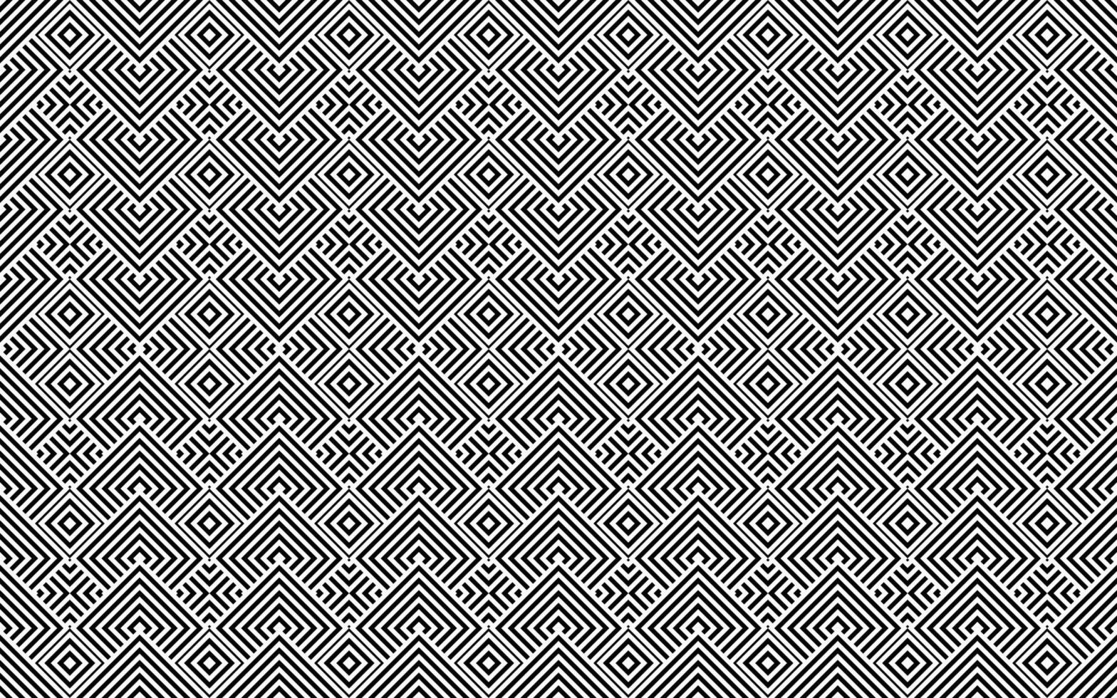 Abstract geometric seamless pattern. Diamond shapes, mesh, grid. Elegant monochrome graphic texture. Design for fabric, wallpaper, background, clothing. Black and white vector background.