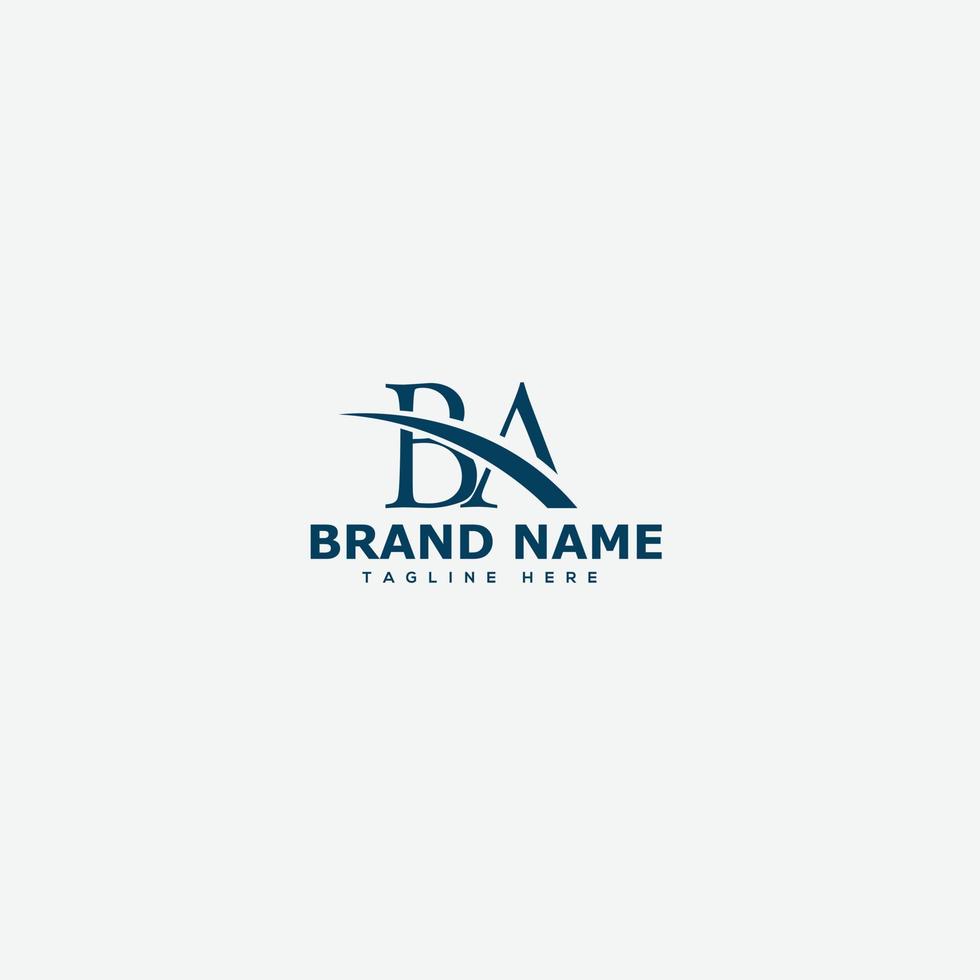 BA Logo Design Template Vector Graphic Branding Element.