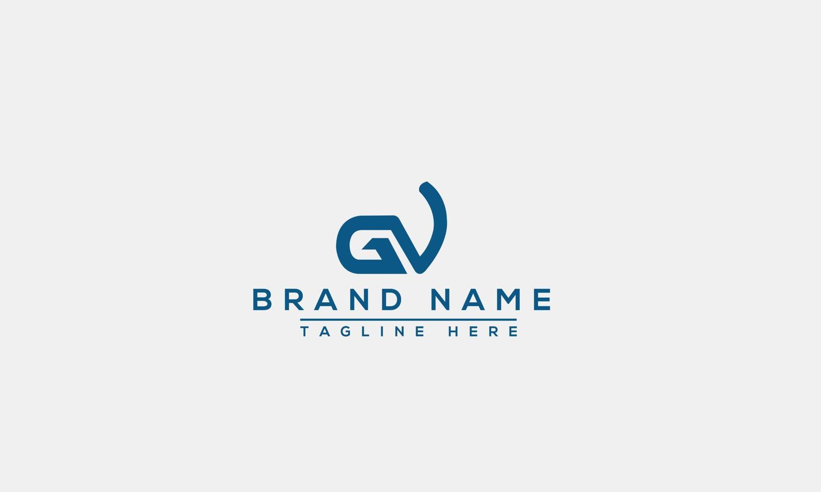 GV Logo Design Template Vector Graphic Branding Element