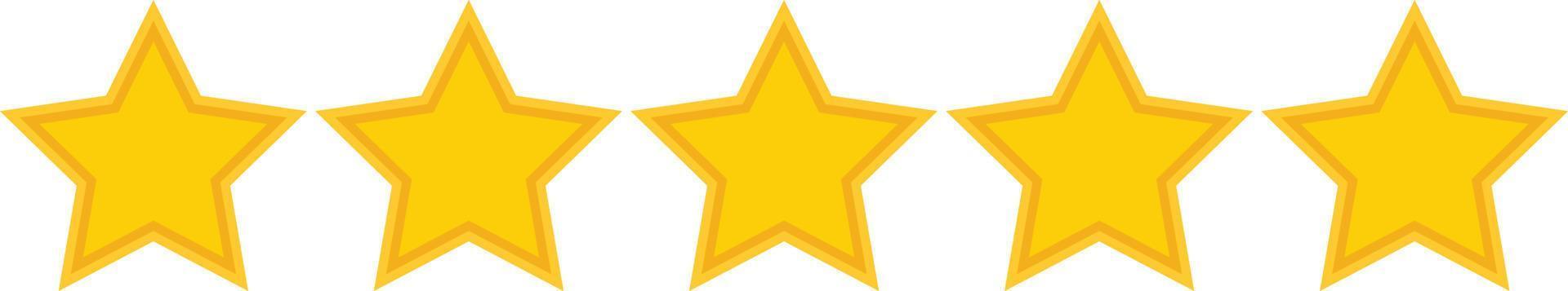 Five Stars Online Rating Icon vector