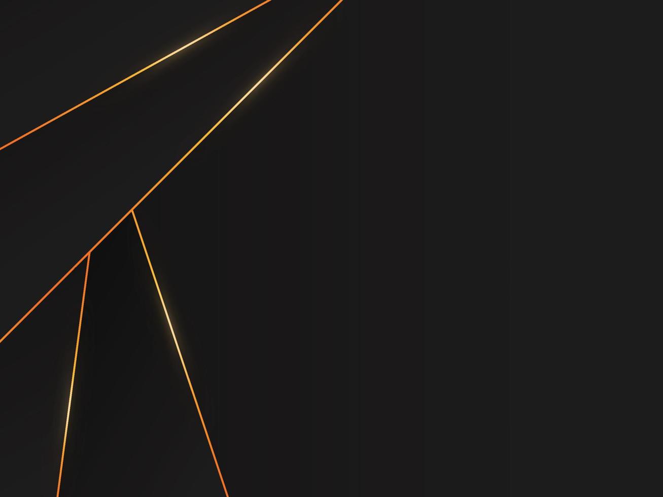 abstract beautiful geometric black with golden background vector