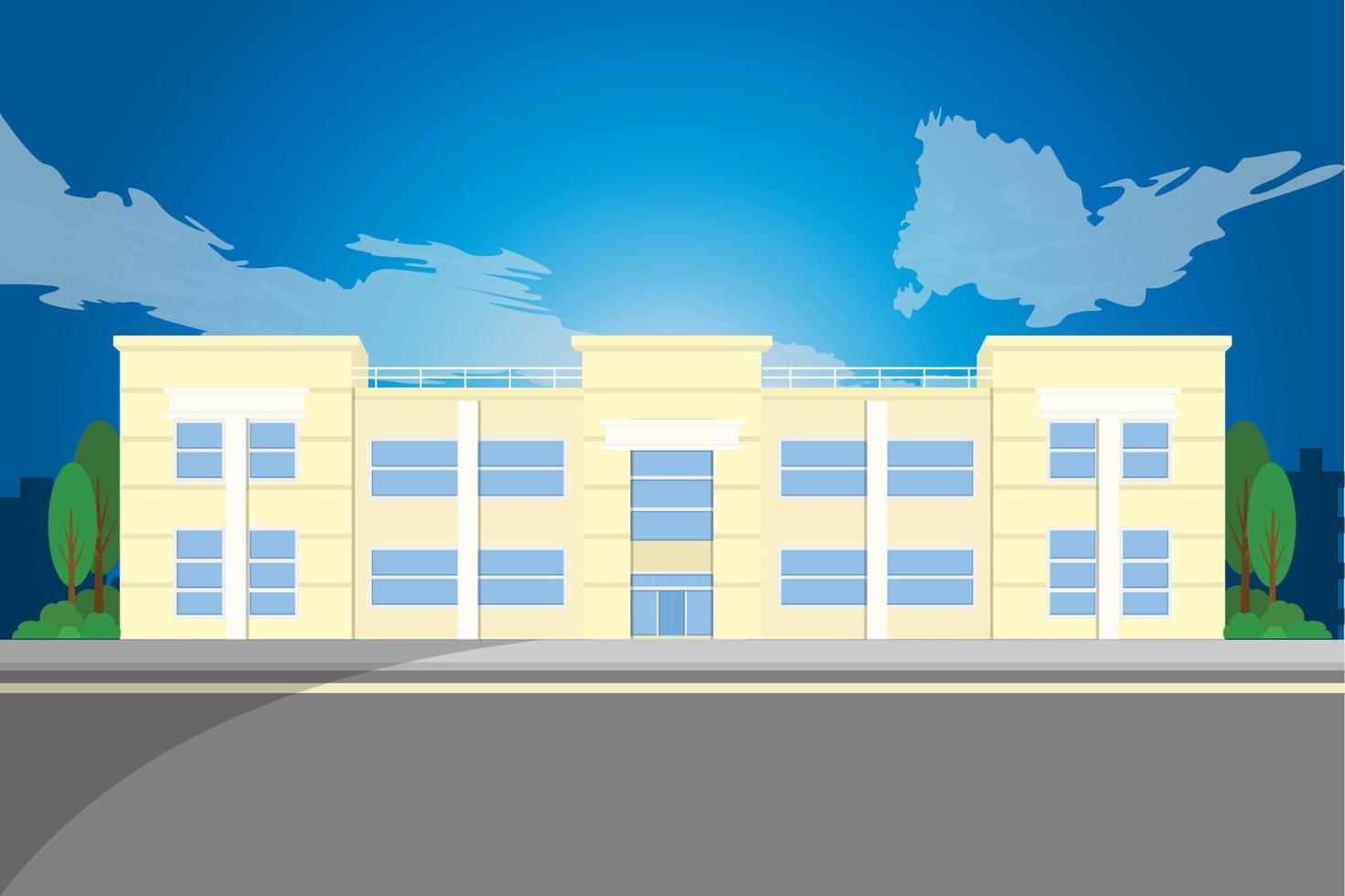 fondo de ilustración de edificio escolar vector