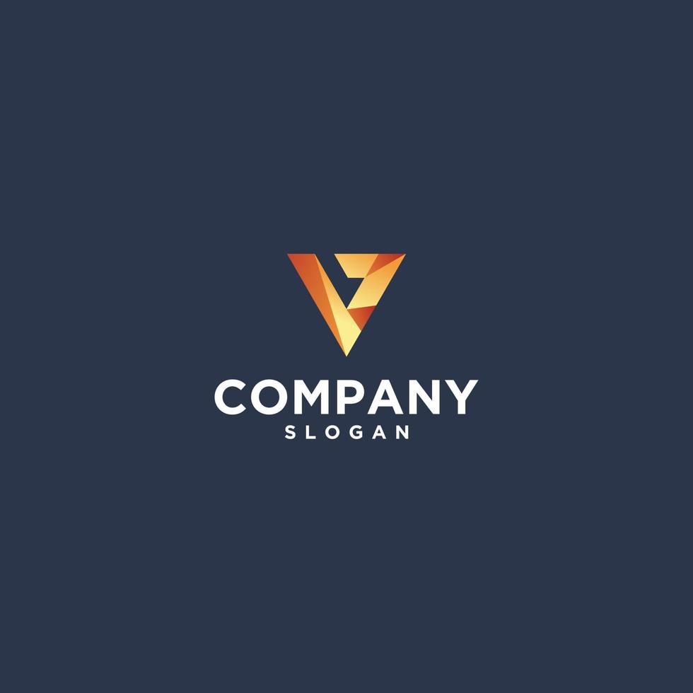 Simple logo from letter V. vector logo design