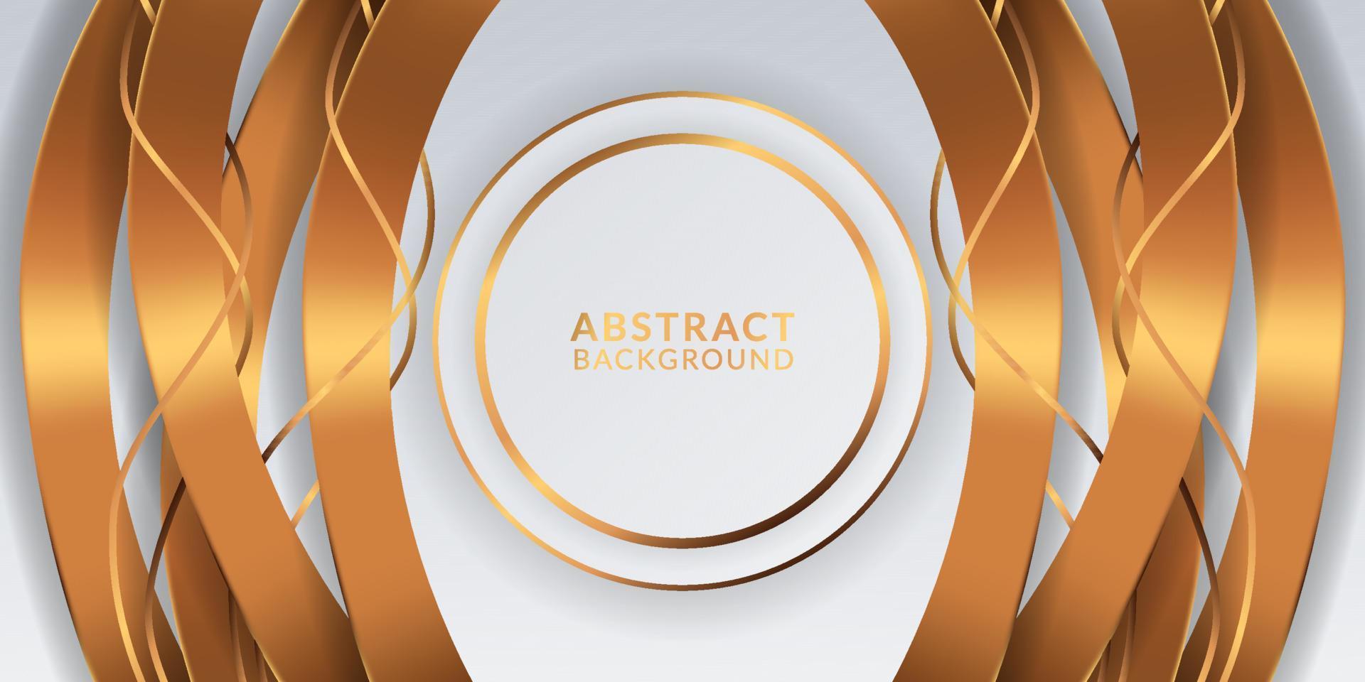 3d golden element and white background for abstract background concept for luxury elegant deluxe vector