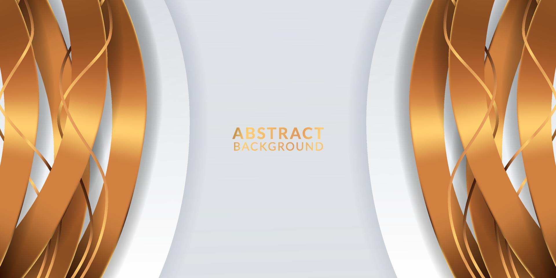 3d golden element and white background for abstract background concept for luxury elegant deluxe vector