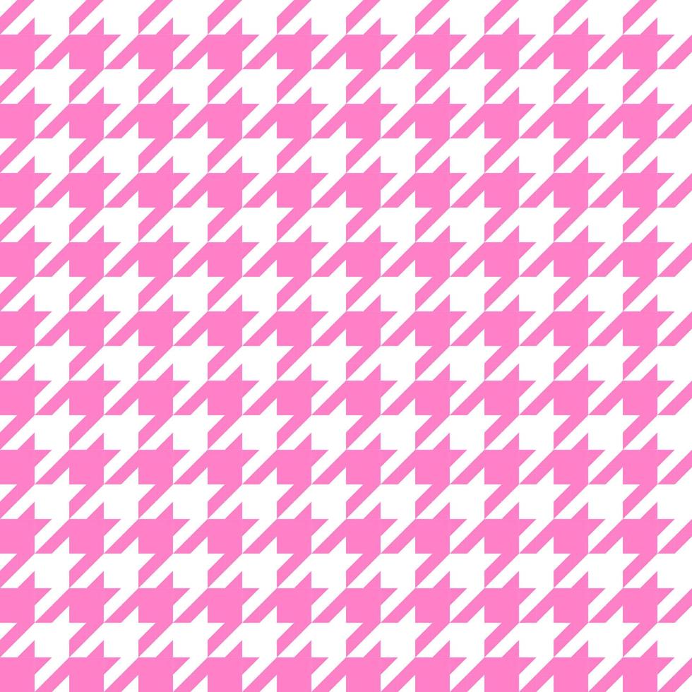 houndstooth seamless pink and white pattern vector