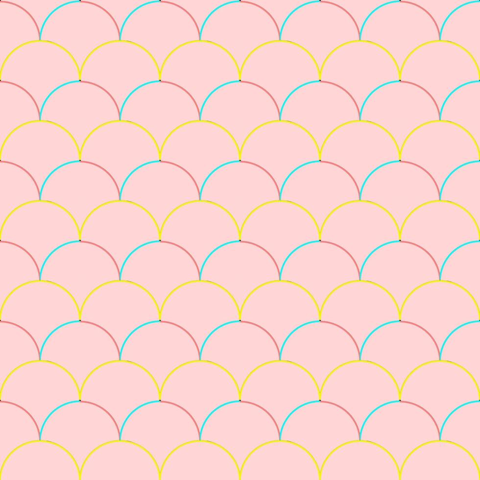 fish scailes pink seamless pattern vector