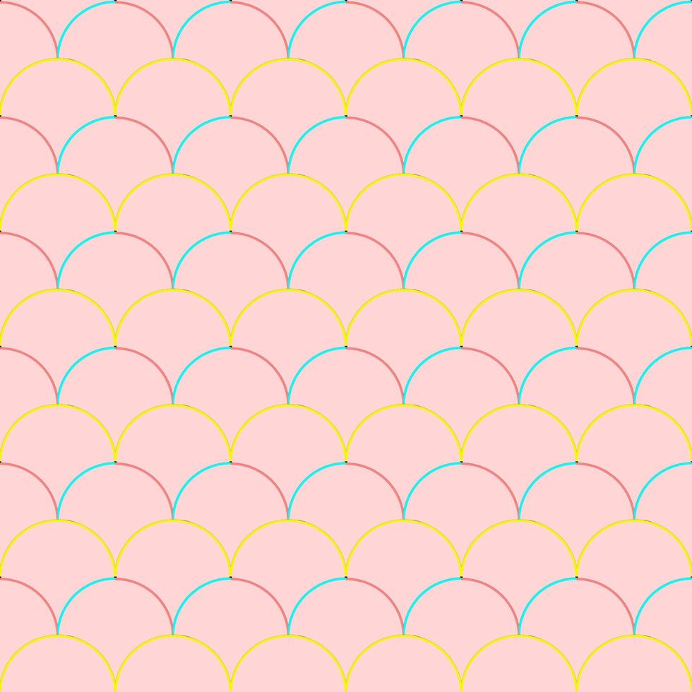 fish scailes pink seamless pattern vector