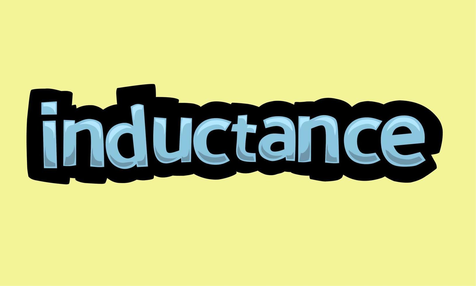INDUTANCE writing vector design on a yellow background