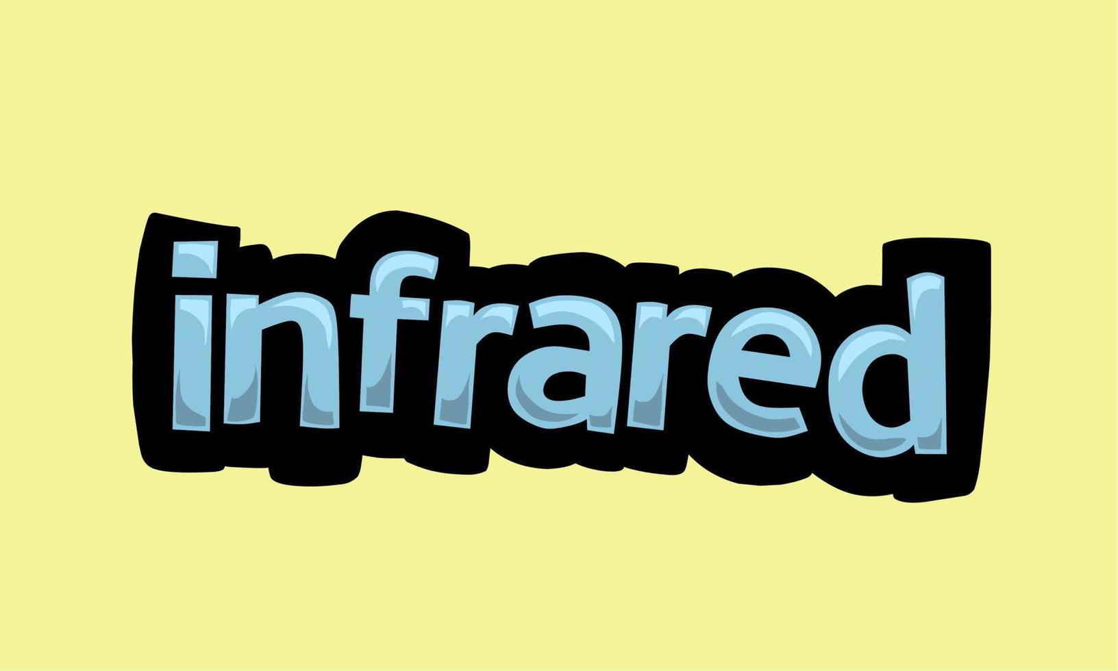 INFRARED writing vector design on a yellow background