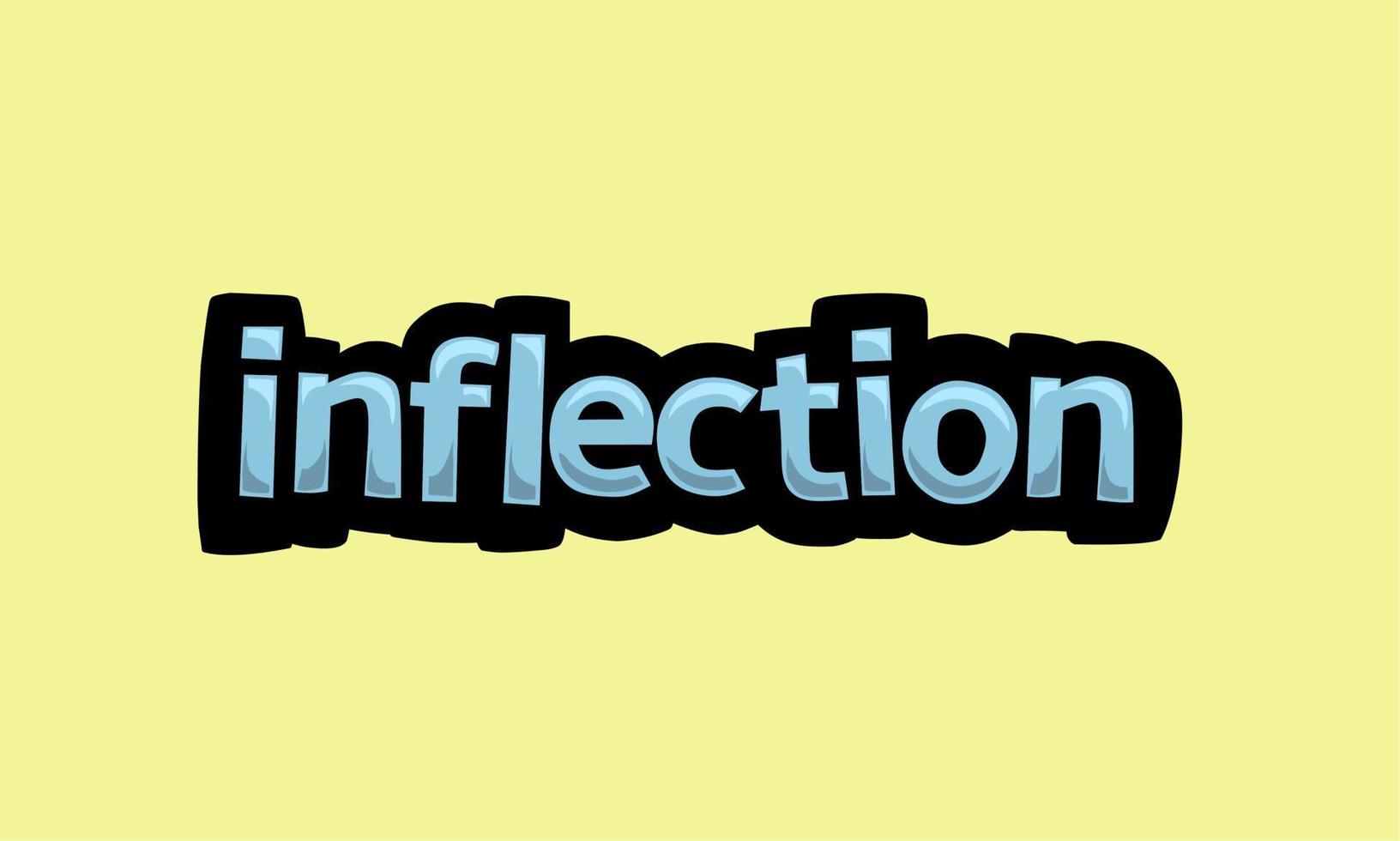 INFLECTION writing vector design on a yellow background