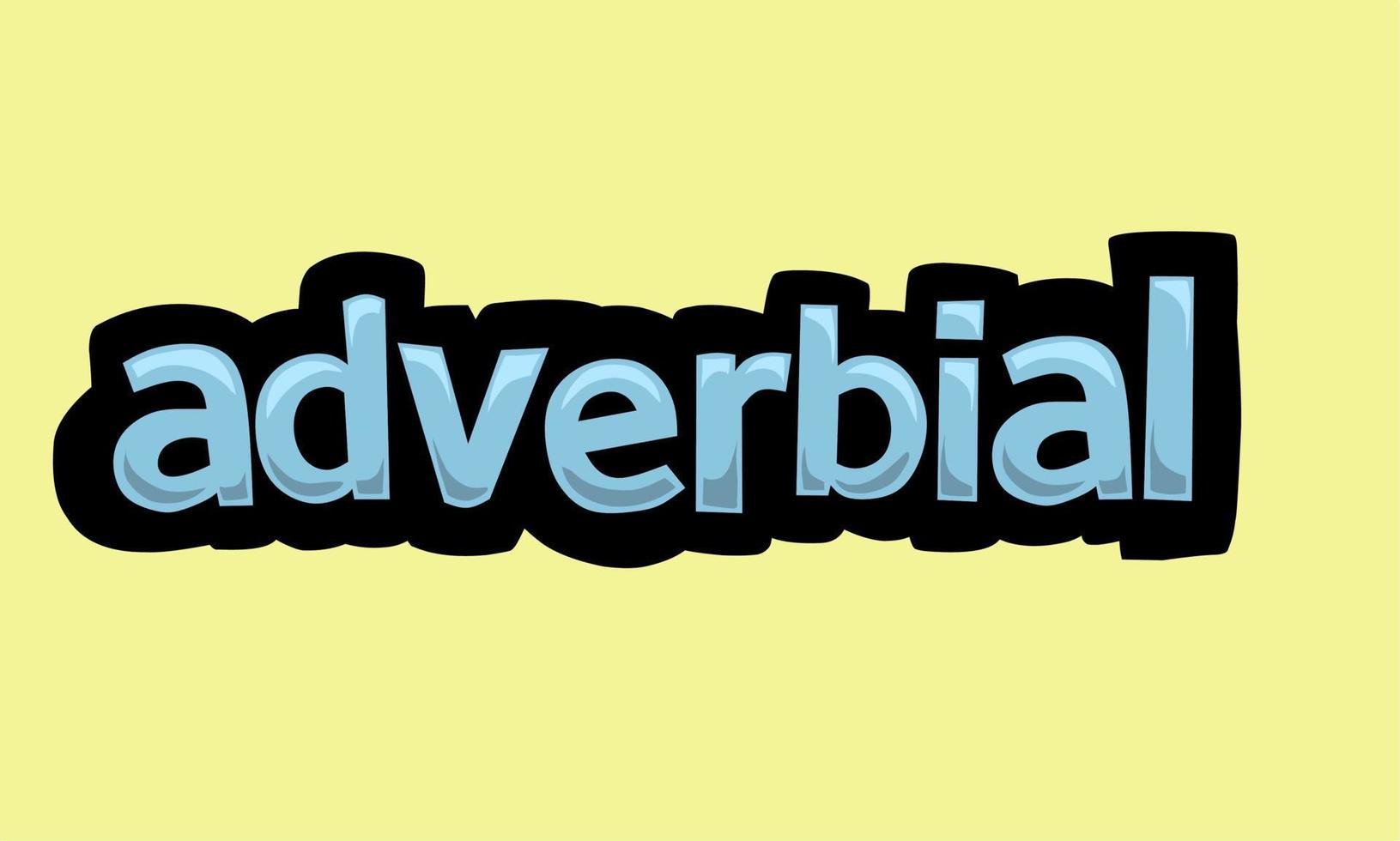 ADVERBIAL writing vector design on a yellow background