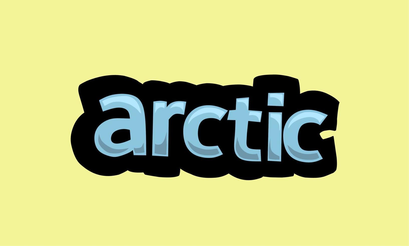 ARCTIC writing vector design on a yellow background