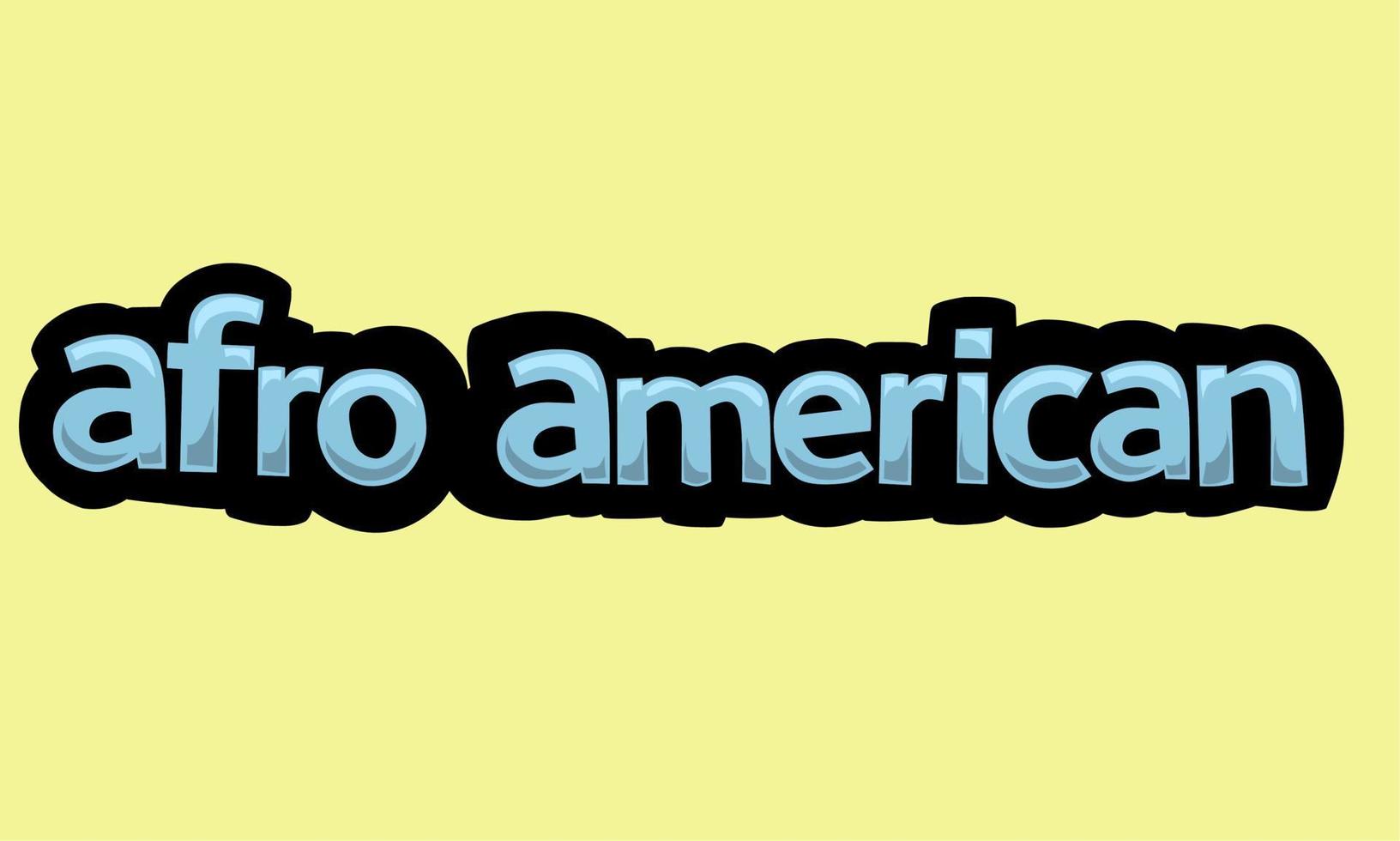 diseño vectorial de escritura afroamericana sobre un fondo amarillo vector