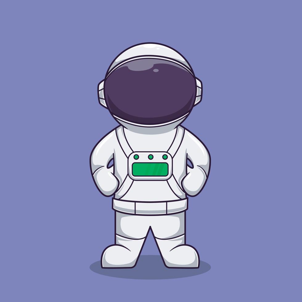 Cute astronaut cartoon vector