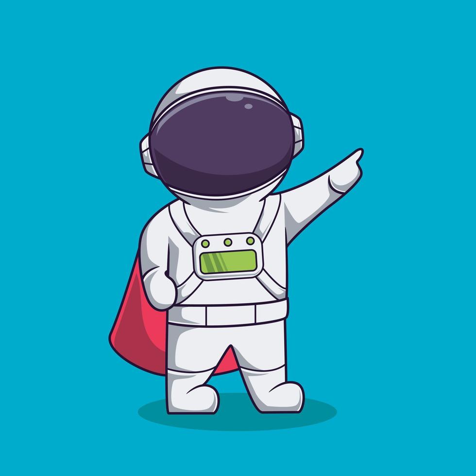 Cute astronaut cartoon vector