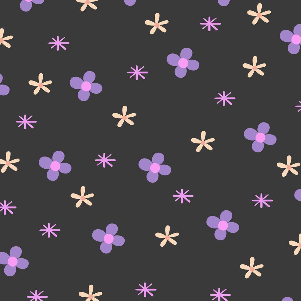 Fondo de patrón de flor violeta abstracto vector