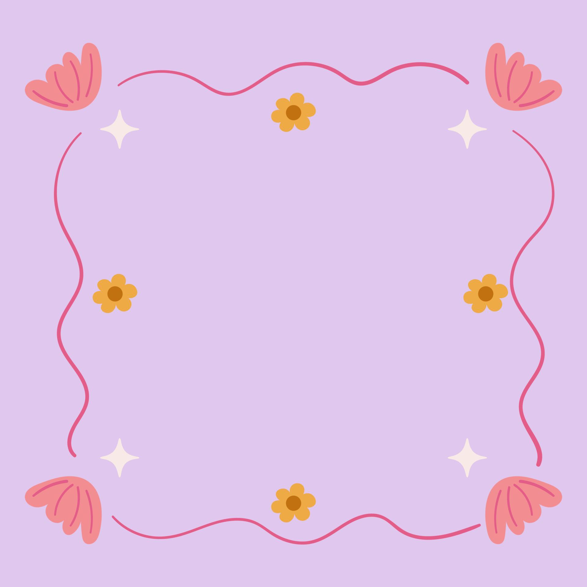 Simple Flat Flower Frame Background 11116140 Vector Art at Vecteezy