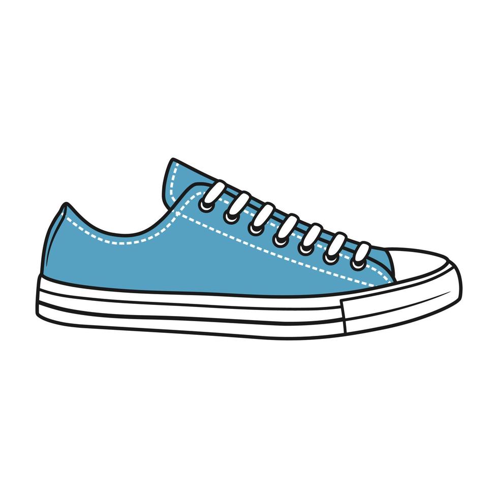 Sneakers shoes vector illustration with color 11116198 Vector Art at ...