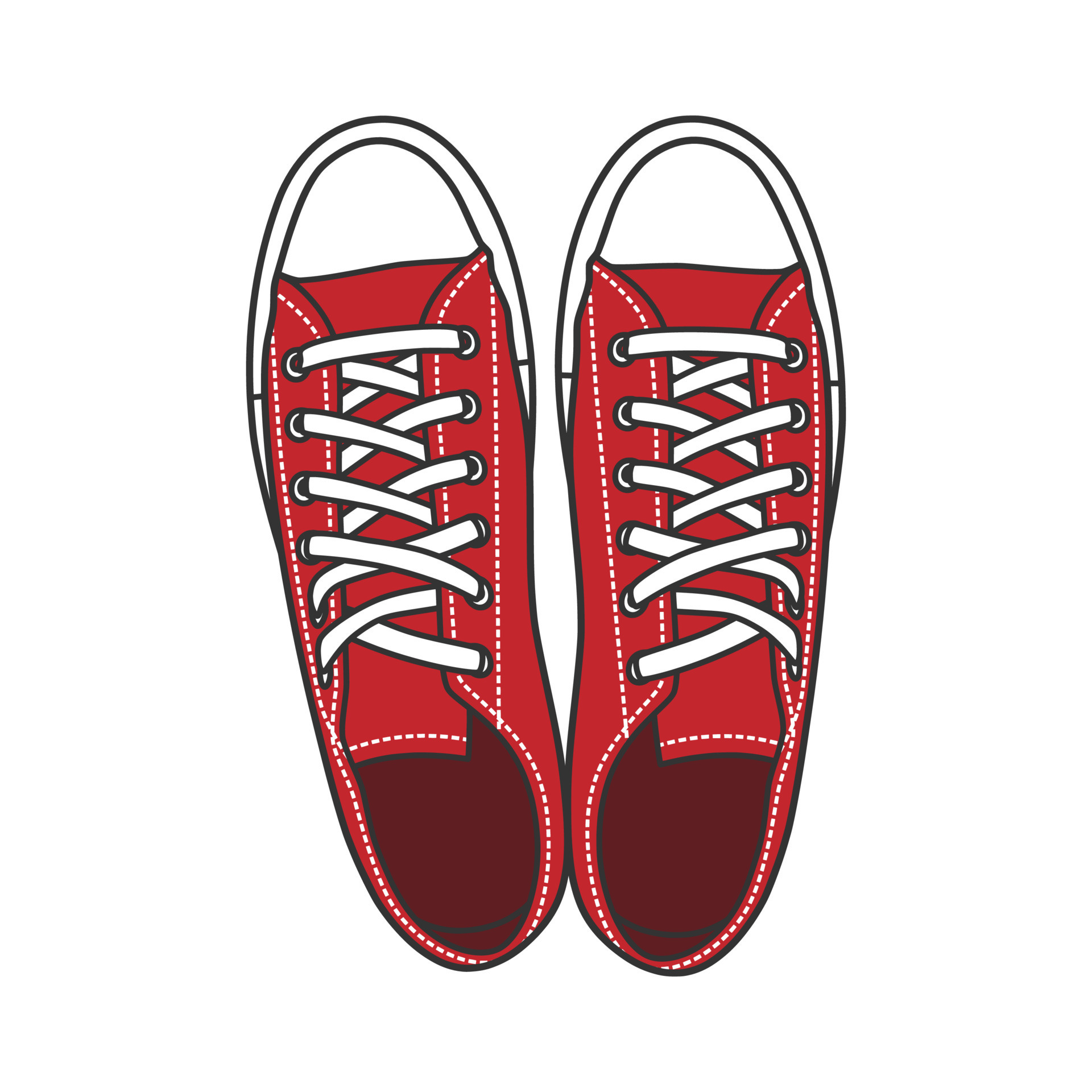 Sneakers shoes vector illustration with color 11116203 Vector Art at ...