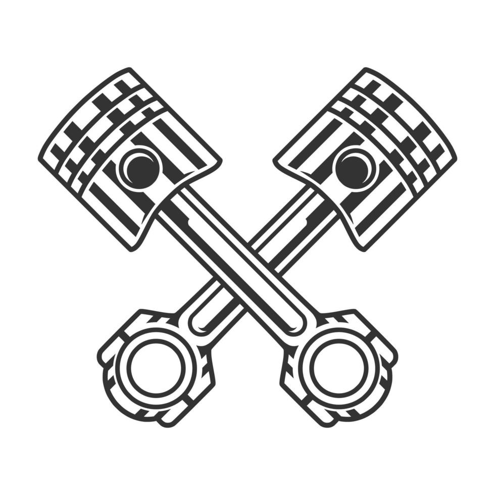 illustration of engine piston on white background vector