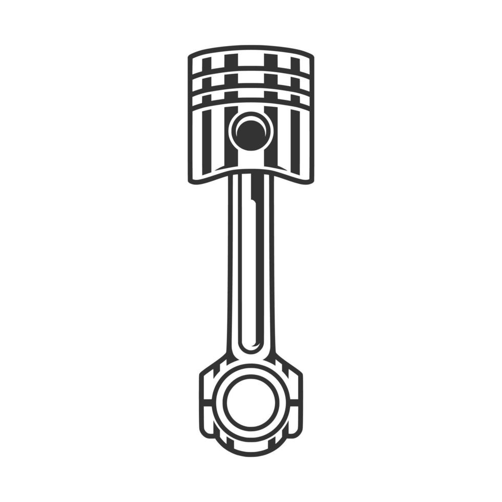 illustration of engine piston on white background vector