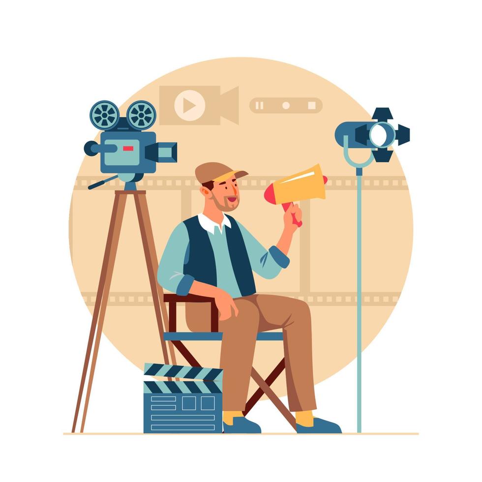 Film Director Character vector