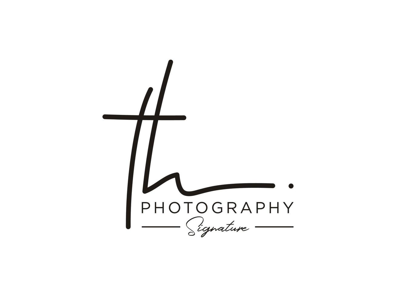 Letter TH Signature Logo Template Vector