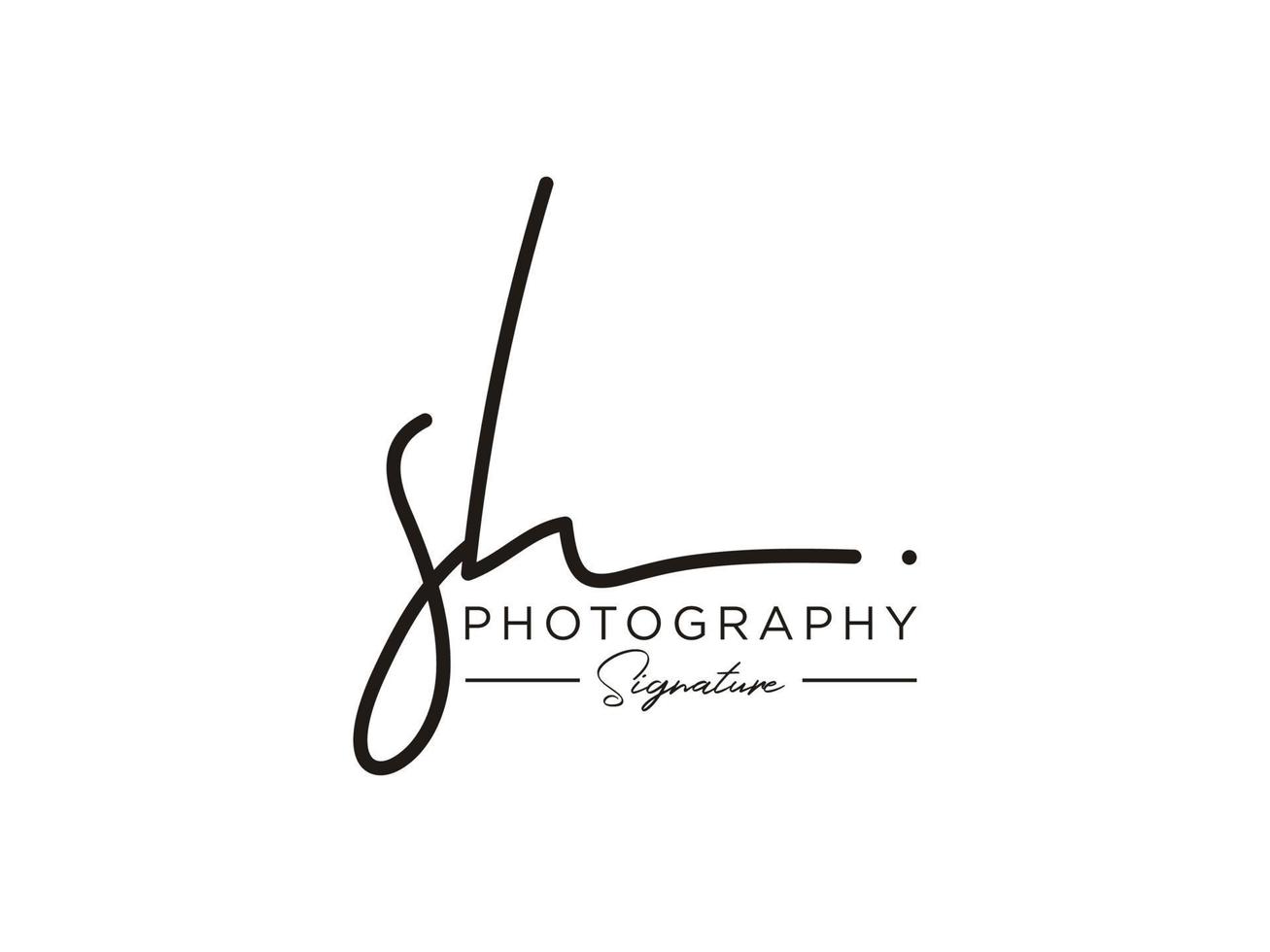 Letter SH Signature Logo Template Vector