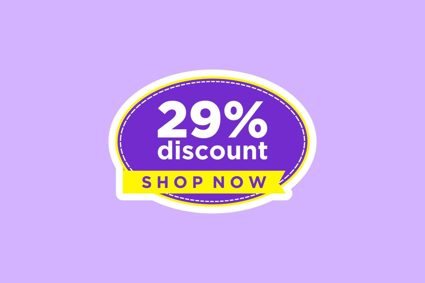 29 discount, Sales Vector badges for Labels, , Stickers, Banners, Tags, Web Stickers, New offer. Discount origami sign banner.