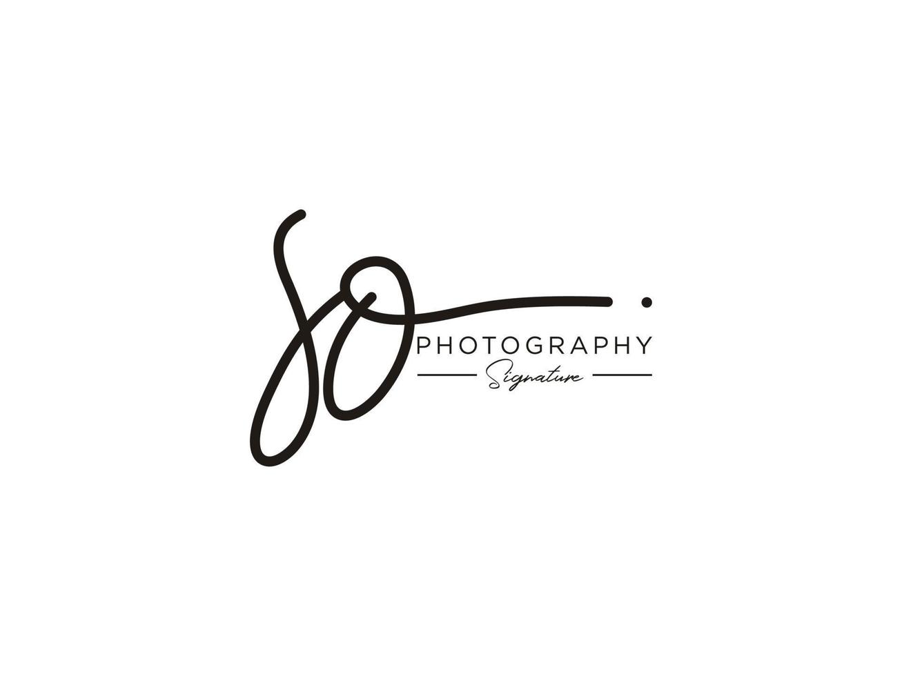 Letter SO Signature Logo Template Vector