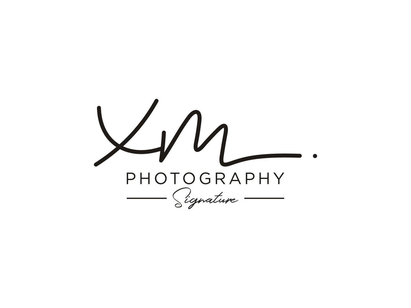 Letter XM Signature Logo Template Vector