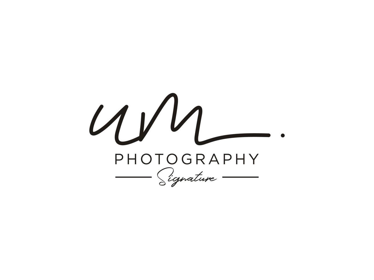 Letter UM Signature Logo Template Vector