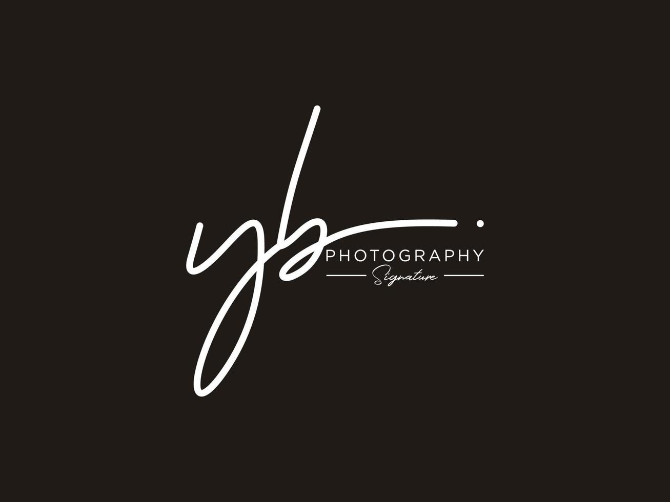 Letter YB Signature Logo Template Vector