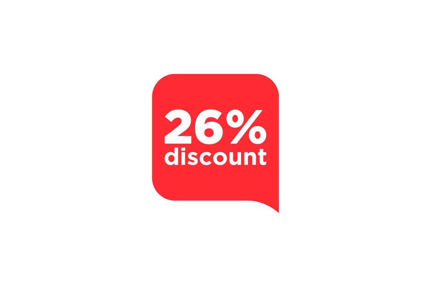 26 discount, Sales Vector badges for Labels, , Stickers, Banners, Tags, Web Stickers, New offer. Discount origami sign banner.